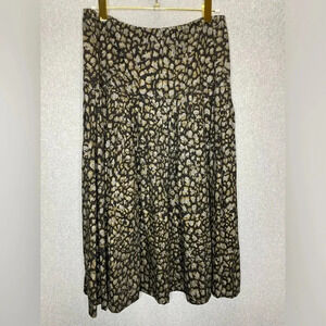 VTG BIS BIS by Gene Ewing Paris-Beverly Hills Animal Print Tufted Midi Skirt